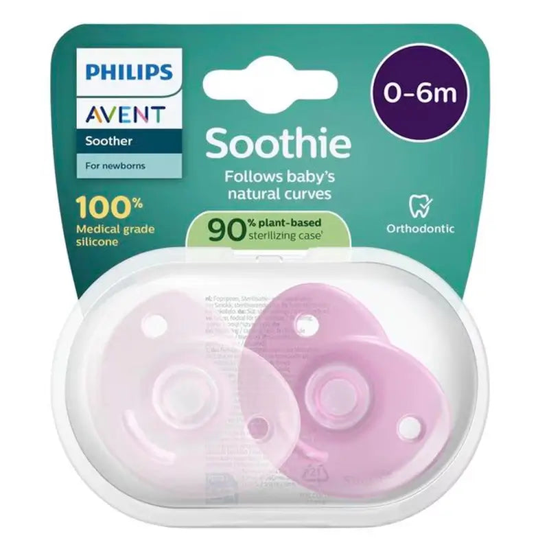 Philips Avent Soothie Soothing 2 Schnuller 0-6m Baby Mädchen