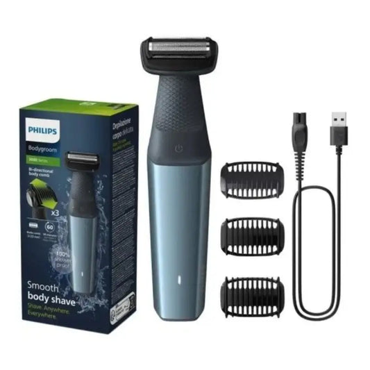Philips Bodygroom Serie 3000 Wasserdichter Körper- und Intimhaartrimmer Blau