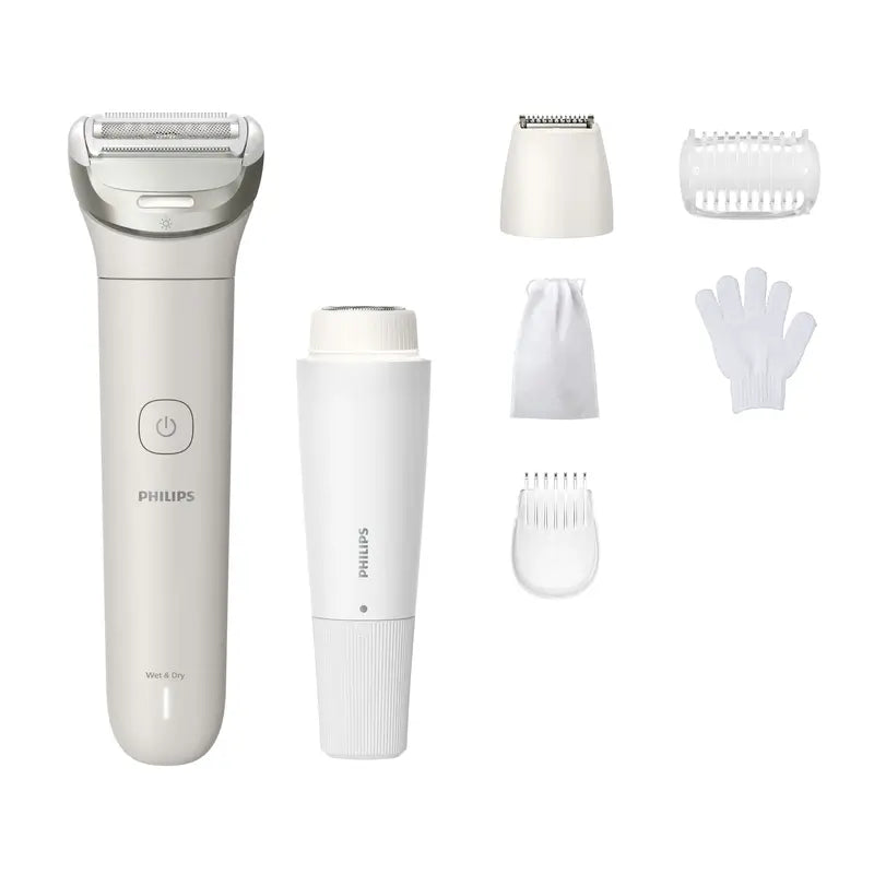 Philips Lady Shaver Series 8000 Schnurloser Nass- und Trockenrasierer Weiß