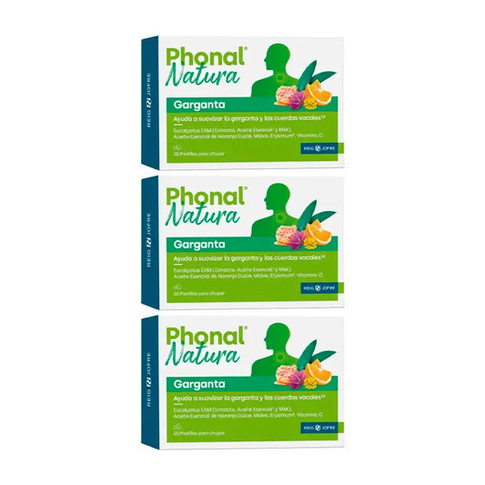 Phonal Natura Triplo Throat, 3 x 20 Lutschtabletten