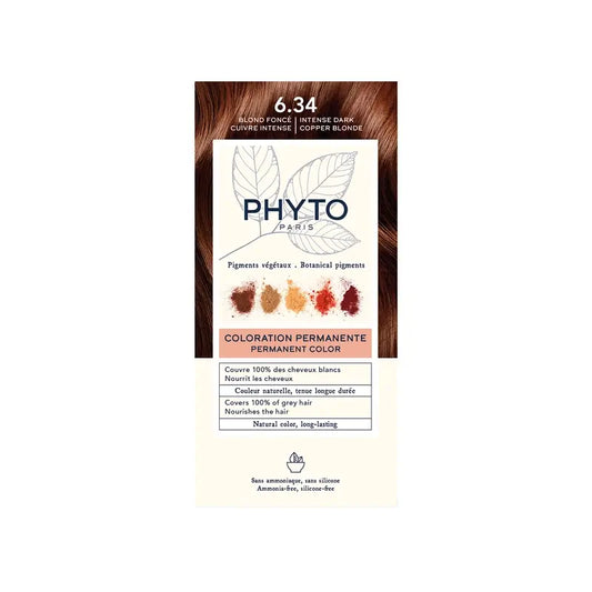 Phyto Colouring 6.34 Dunkles Kupferblond - Permanentes Färbeset, 110 ml