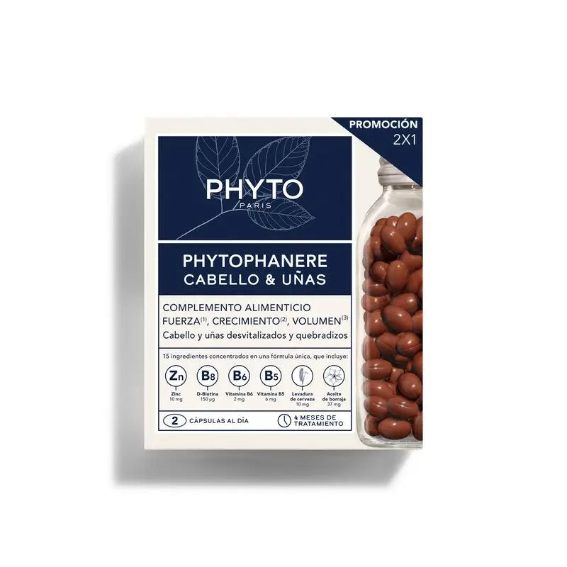 Phytophanere Haare und Nägel Anti-Haarausfall-Kur 2 x 120 Kapseln