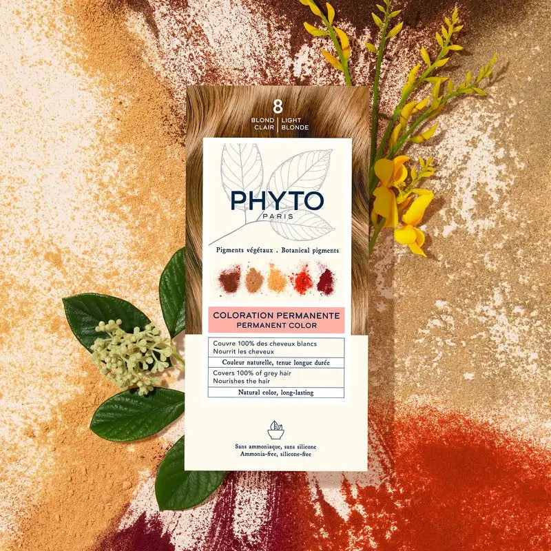Phyto Colour 8 Dauerhafte Färbung Hellblond Farbton
