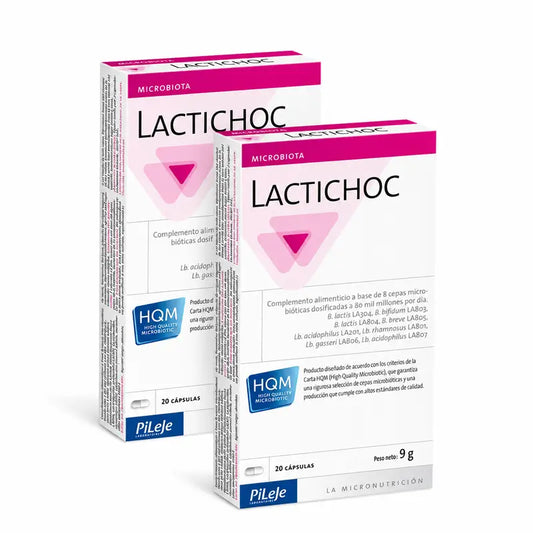 Pileje Lactichoc Packung mit 2 x 20 Kapseln