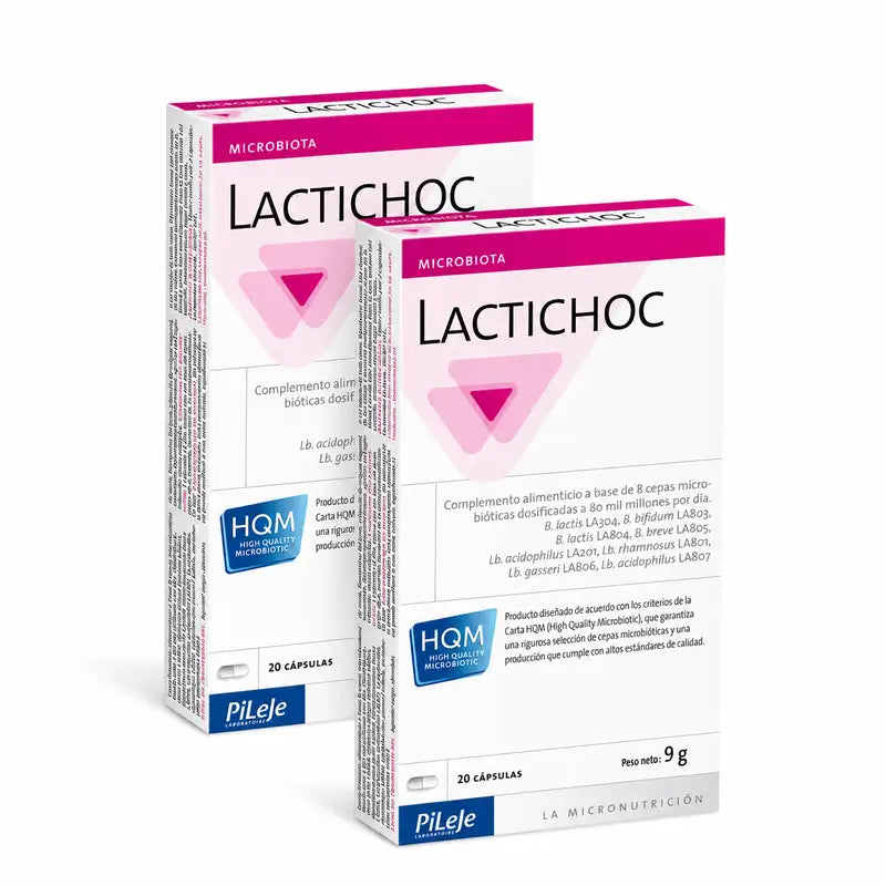 Pileje Lactichoc Packung mit 2 x 20 Kapseln