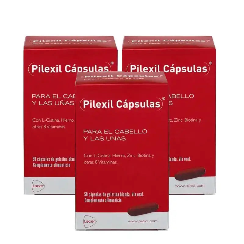 Pilexil Kapseln, Packung 3 x 50 Kapseln.