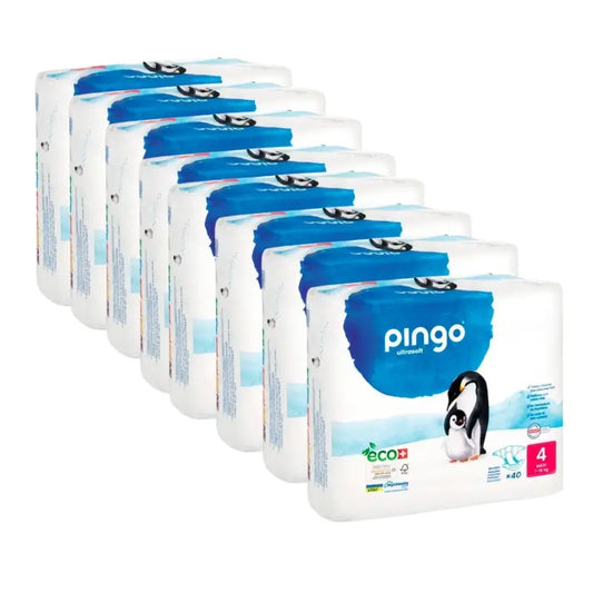 Pingo Nappy Windeltücher Größe 4 (7-18 Kg), 8X30 Einheiten