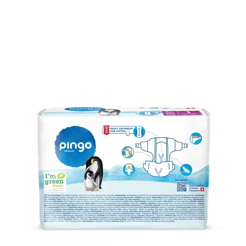 Pingo Ökologische Windeln Größe 1 (2-5 kg), 27 Stück