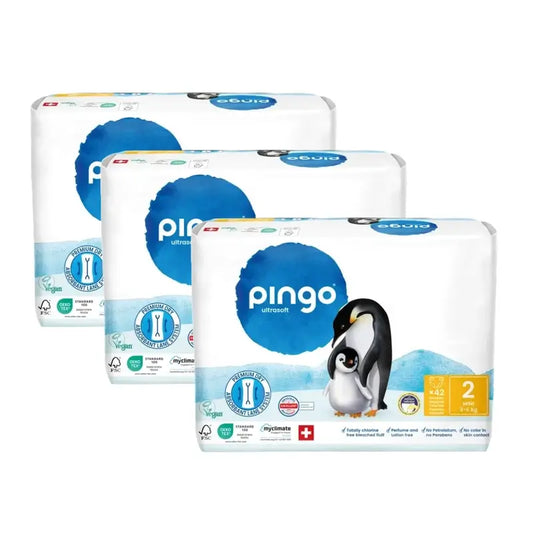 Pingo Ökologische Windeln Größe 2 (3-6 Kg), 3X42 Einheiten