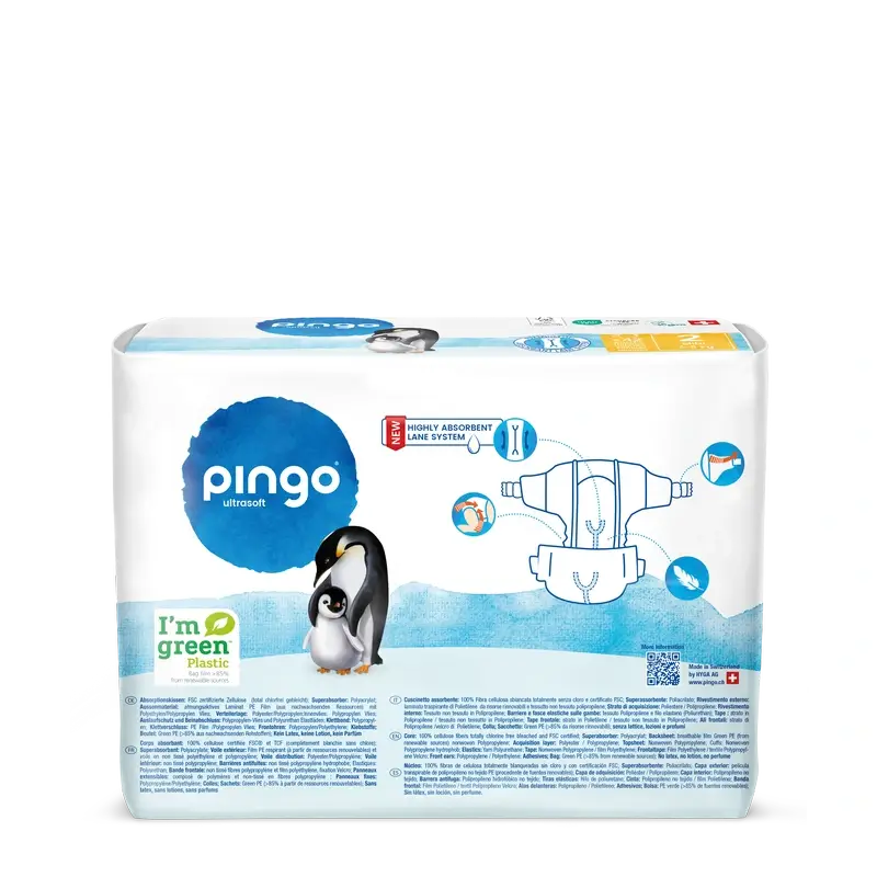 Pingo Ökologische Windeln Größe 2 (3-6 kg), 42 Stück