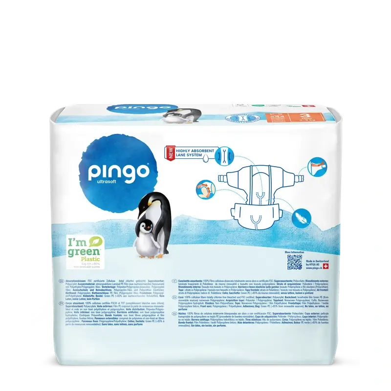 Pingo Ökologische Windeln Größe 3 (4-9 kg), 44 Stück