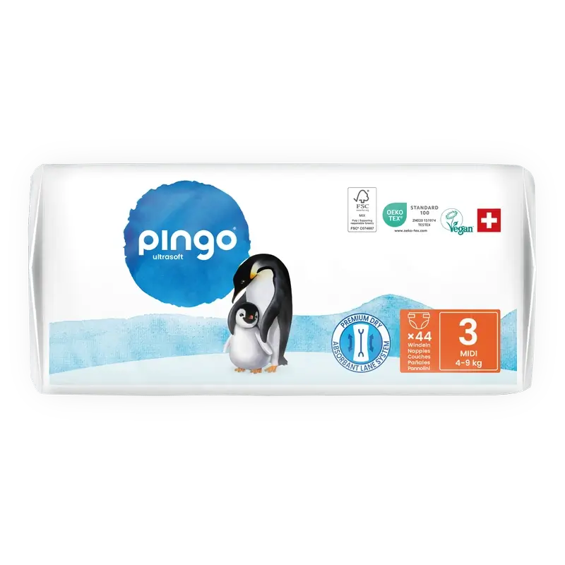 Pingo Ökologische Windeln Größe 3 (4-9 kg), 44 Stück