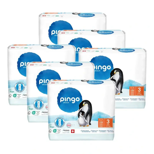 Pingo Ökologische Windeln Größe 3 (4-9 Kg), 6X44 Einheiten