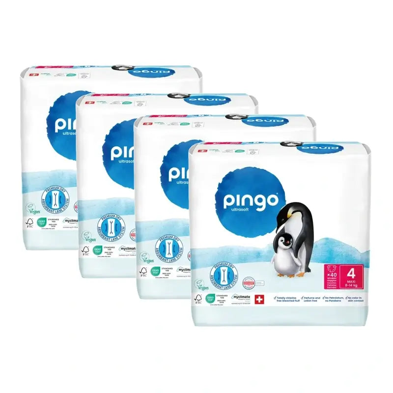 Pingo Ökologische Windeln Größe 4 (8-14 Kg), 4X40 Einheiten