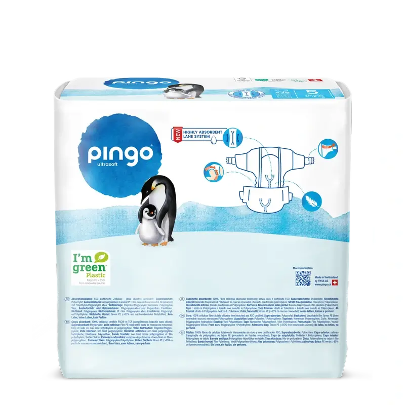 Pingo Ökologische Windeln Größe 5 (11-16 Kg), 36 Stück.
