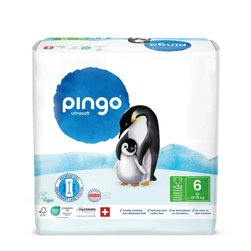 Pingo Ökologische Windeln Größe 6 (13-18 Kg), 32 Stück