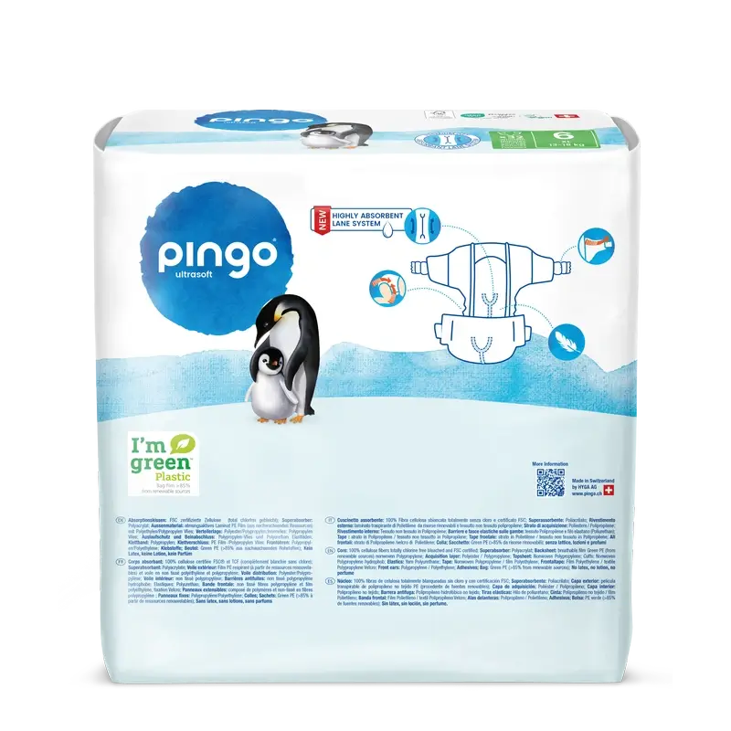 Pingo Ökologische Windeln Größe 6 (13-18 Kg), 32 Stück