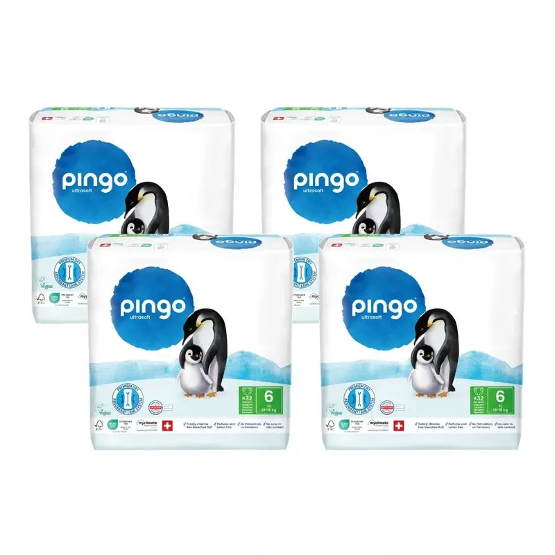 Pingo Ökologische Windeln Größe 6 (13-18 Kg), 4X32 Einheiten