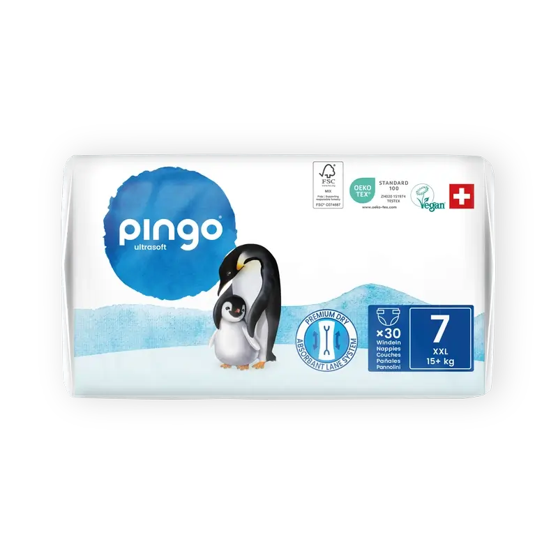 Pingo Ökologische Windeln Größe 7 (+15 Kg), 30 Stück
