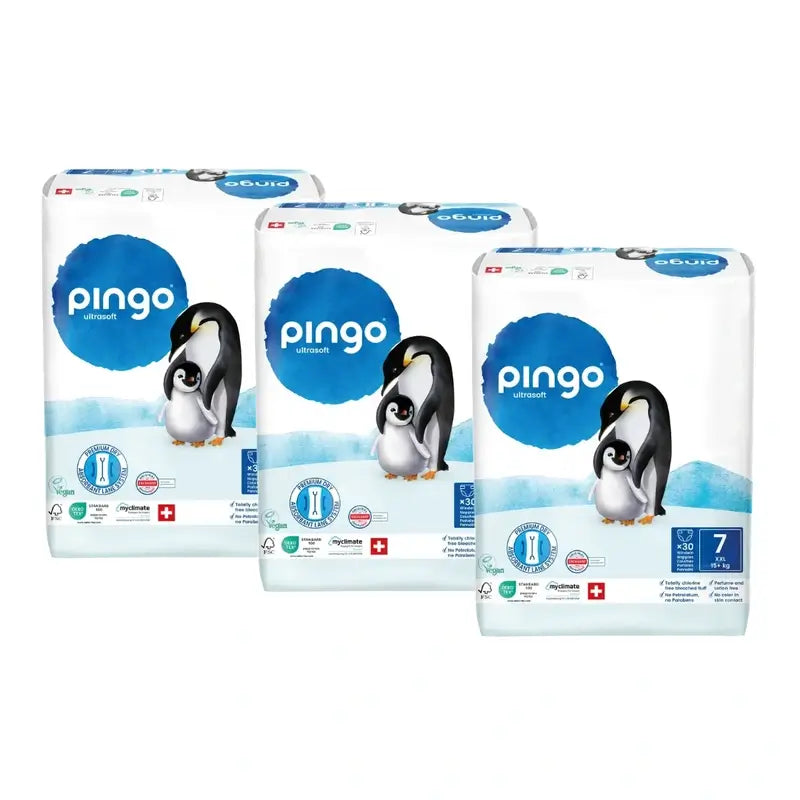 Pingo Ökologische Windeln Größe 7 (+15 Kg), 3X30 Einheiten