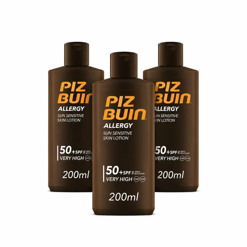 Piz Buin Allergy Sonnencreme für den Körper LSF 50, 3er-Pack à 200 ml