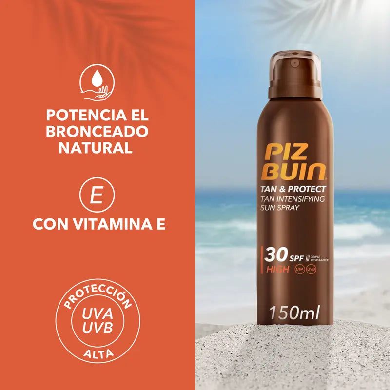 Piz Buin Tan & Protect Bräunungsintensivierendes Sonnenspray SPF30,150 ml