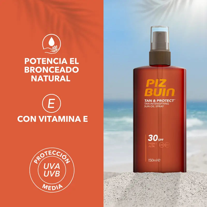 Piz Buin Tan & Protect Bräunungsbeschleunigungsspray Öl SPF30, 150 ml