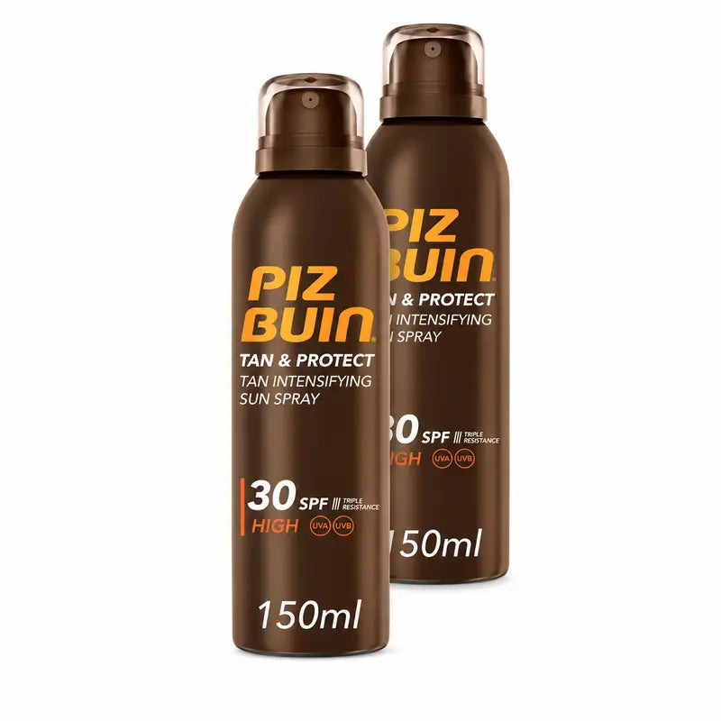 Piz Buin Tan & Protect Sonnenspray mit Bräunungsverstärker LSF 30, 2er-Pack à 150 ml