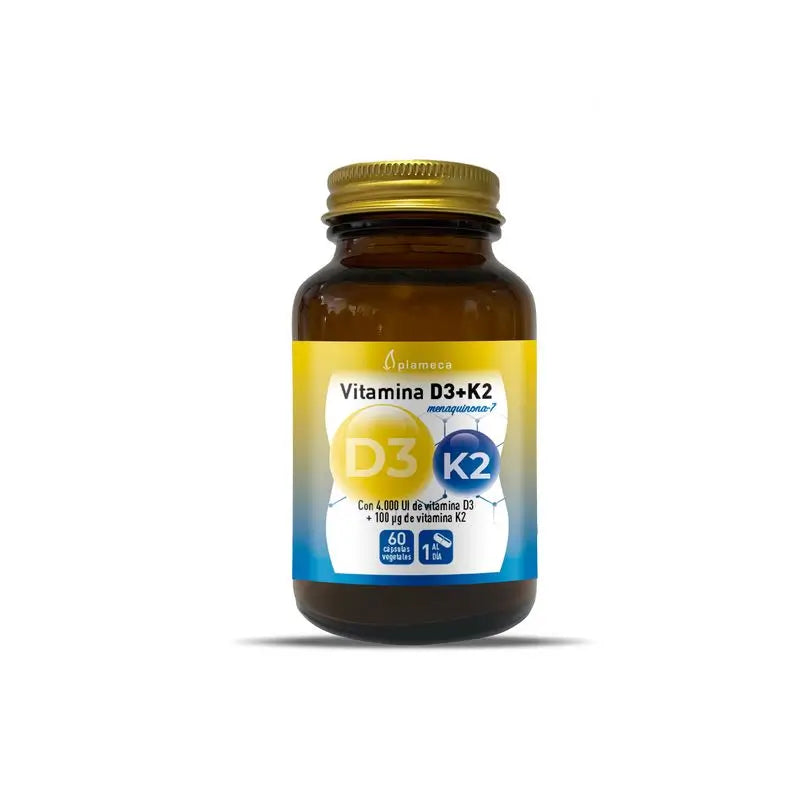 Plameca Vitamin D3 + K2, 60 Kapseln