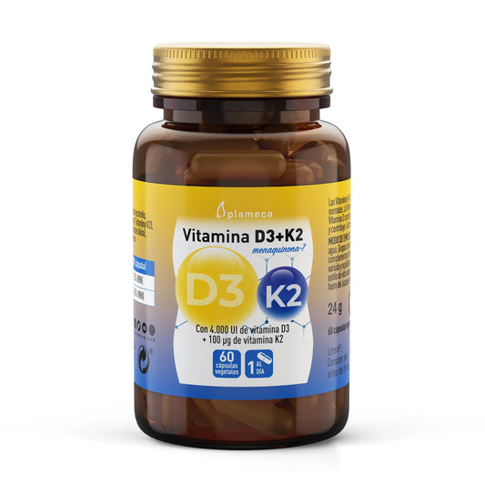 Plameca Vitamin D3 + K2, 60 Kapseln