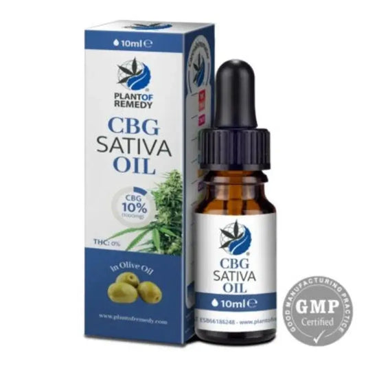 Pflanze von Heilmittel Olivenöl mit 10% Cbg, 10 ml