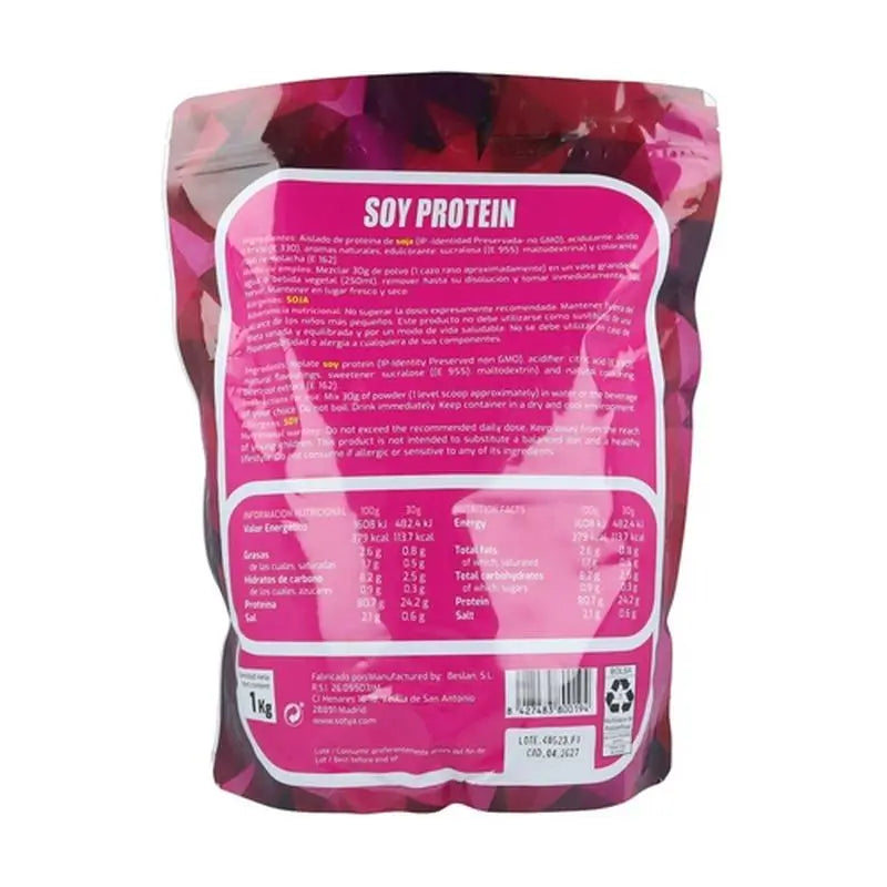 Plantapol Protein Mega Soja Soja-Protein-Creme-Erdbeere1Kg.