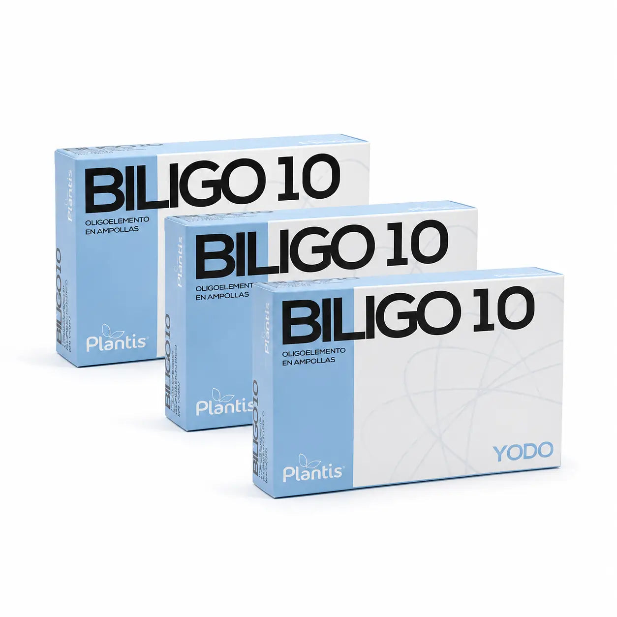 Plantis Biligo 10 – Jod (Spurenelement), 20 Ampullen à 2 ml, 3er-Pack