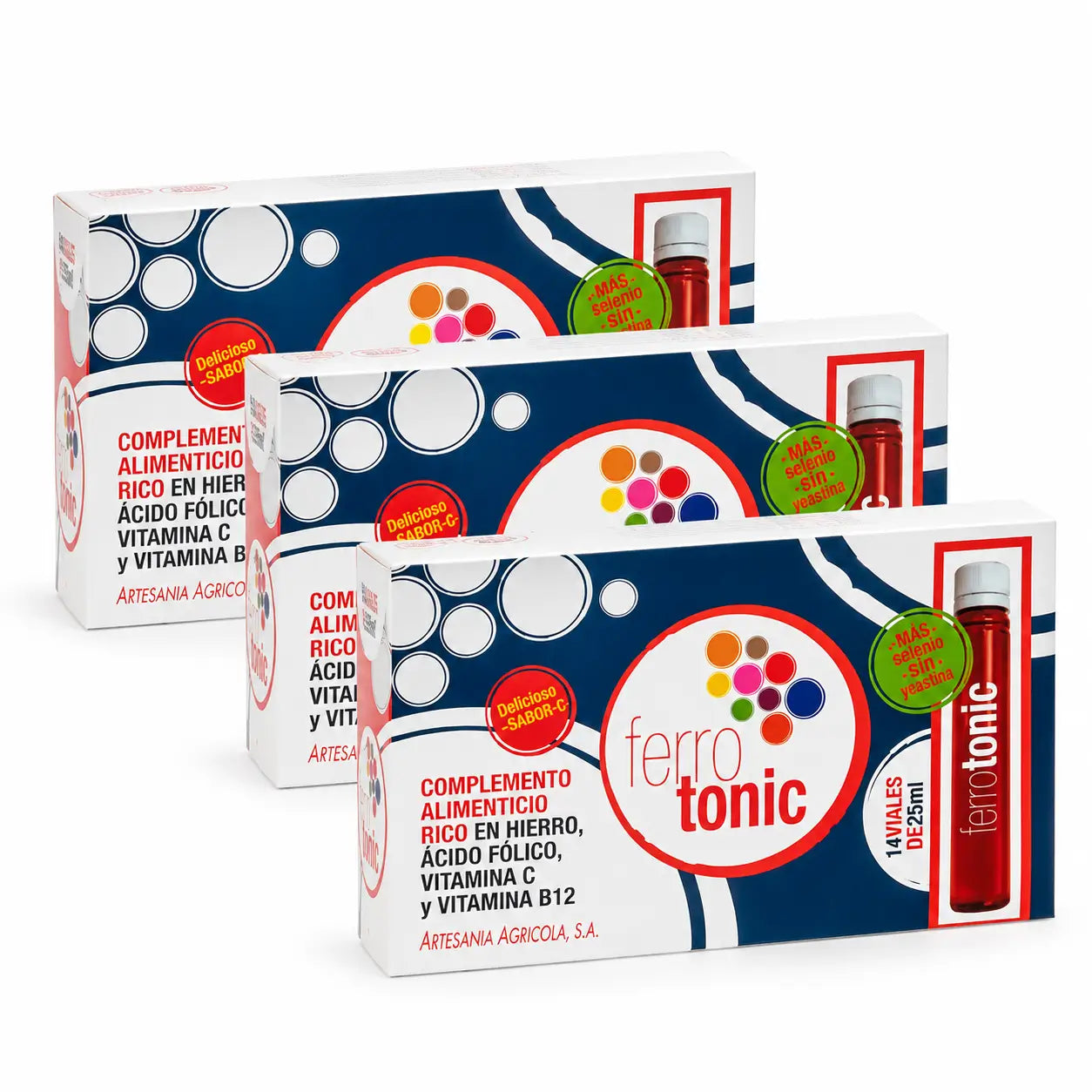Plantis Ferrotonic Eisen 14 Ampullen à 25 ml, 3er-Pack