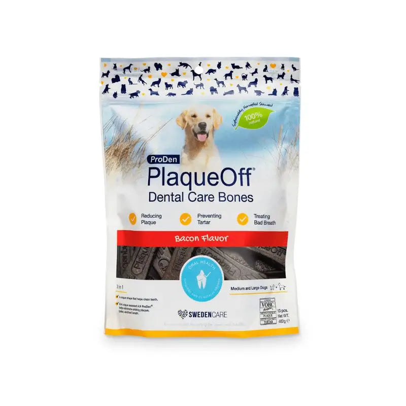 Plaqueoff Dental Care Bones Veggie Bacon 485 gr, Hundesnack