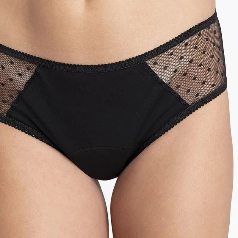 Platanomelon Kiwitas Classic Plumeti Menstruationshöschen Schwarz / S
