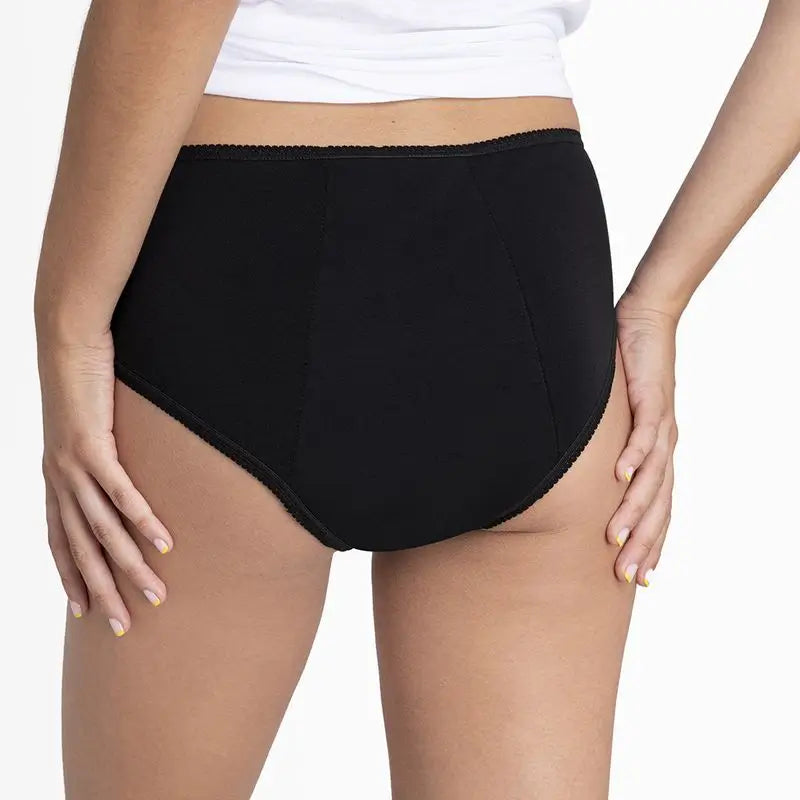 Platanomelon Kiwitas Classic Plumeti Menstruationshöschen Schwarz / S