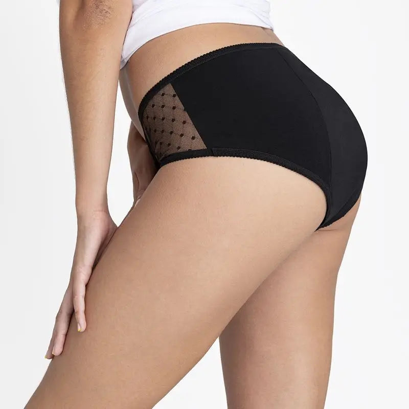 Platanomelon Kiwitas Classic Plumeti Menstruationshöschen Schwarz / S
