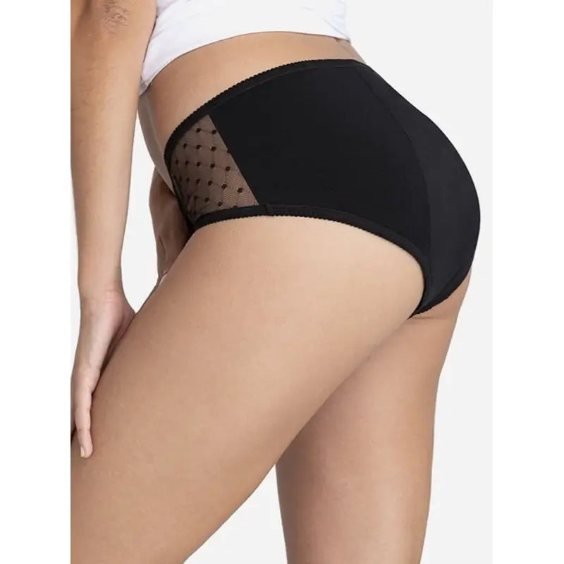 Platanomelon Kiwitas Classic Plumeti Menstruationshöschen Schwarz / Xxl