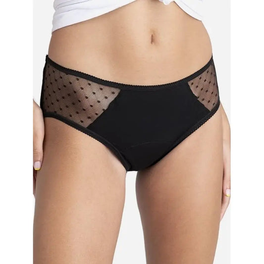 Platanomelon Kiwitas Classic Plumeti Menstruationshöschen Schwarz / Xxl
