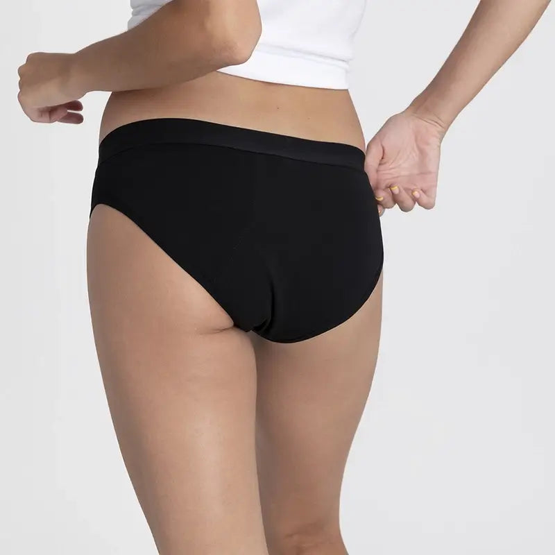 Platanomelon Kiwitas Classic Sporty Menstruationshöschen Schwarz T / Xxl
