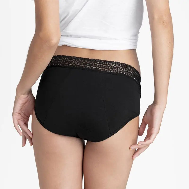 Platanomelon Kiwitas Spitze Menstruationshöschen Schwarz / M