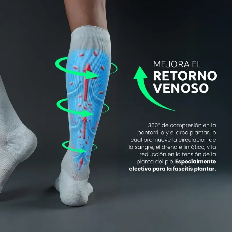Podoks Müde Beine Socken H6 Weiß