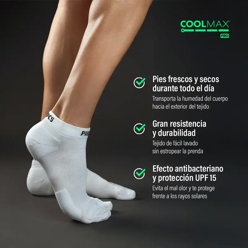 Podoks Running Knöchel Socken H2 Weiß