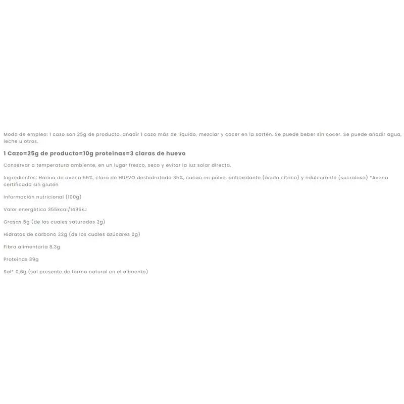 Pr-Ou Clear+Haferflocken Kakao-Geschmack Pfannkuchen 2Kg. Sg