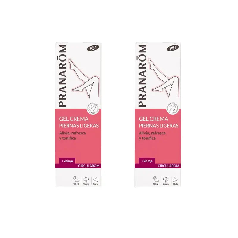 Pranarôm Circularom Leichte Beine Creme Gel Bio, 2X100 Ml