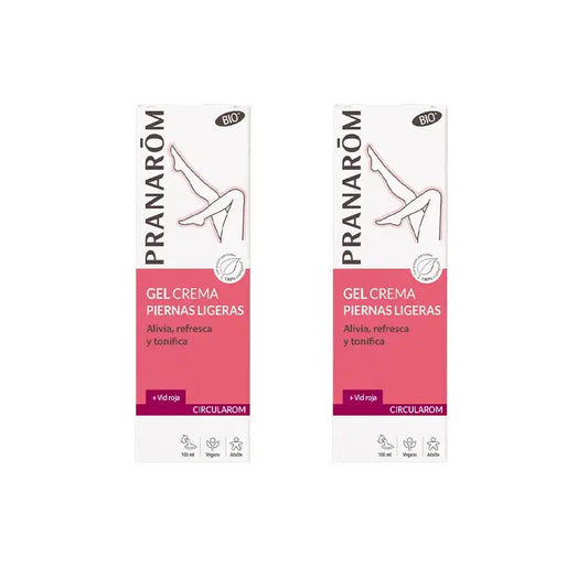 Pranarôm Circularom Leichte Beine Creme Gel Bio, 2X100 Ml
