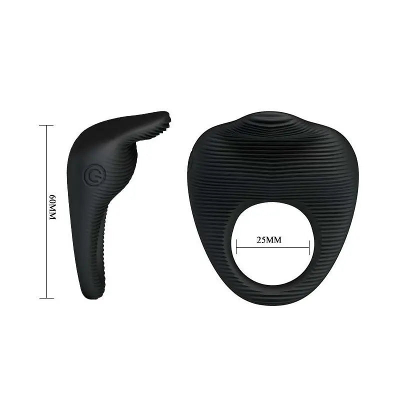 Prettylove Fingerhut Vibrationsring Schwarz