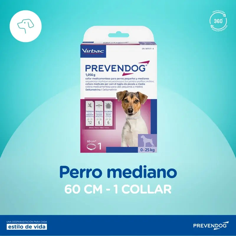 Virbac Prevendog Anti-Parasiten Halsband 60 Cm, 1 Einheit