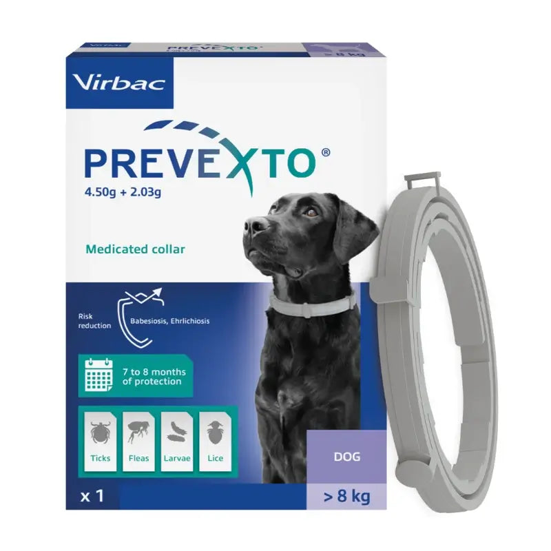 Prevexto-Halsband zur Parasitenbekämpfung für Hunde über 8 kg, 70 cm